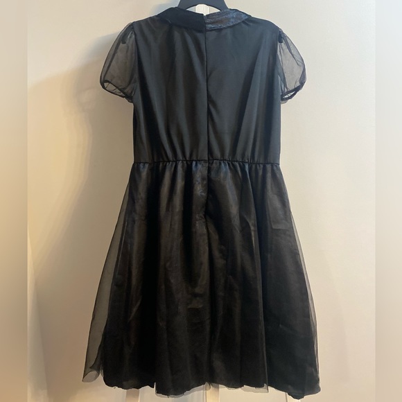 Gothic black Peter Pan neckline with tulle bottom and cap puff sheer sleeve NWT - Picture 7 of 7